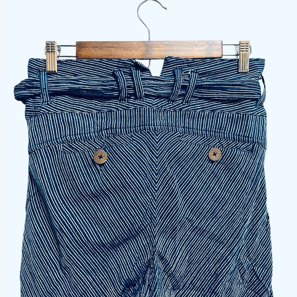 Free People Rumors Yarn Dyed Harem pant in blue stripe size 2